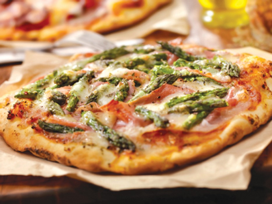 Afbeelding asperge pizza